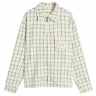 Bram's Fruit Men's Tea Cloth Overshirt in White/Green