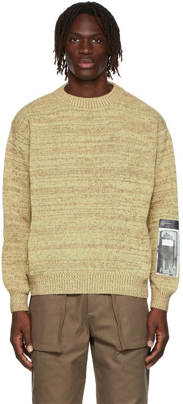 Photo: GR10K Yellow& Brown Knit Sweater