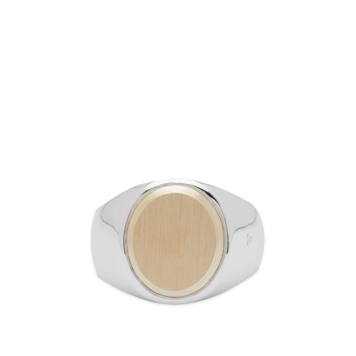 Photo: Tom Wood Men's Oval Gold Top Ring M in 925 Sterling Silver