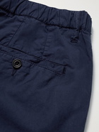 Hartford - Tanker Straight-Leg Cotton Drawstring Trousers - Blue