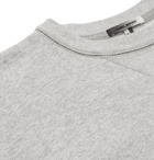 Isabel Marant - Mike Logo-Flocked Mélange Fleece-Back Cotton-Blend Jersey Sweatshirt - Gray