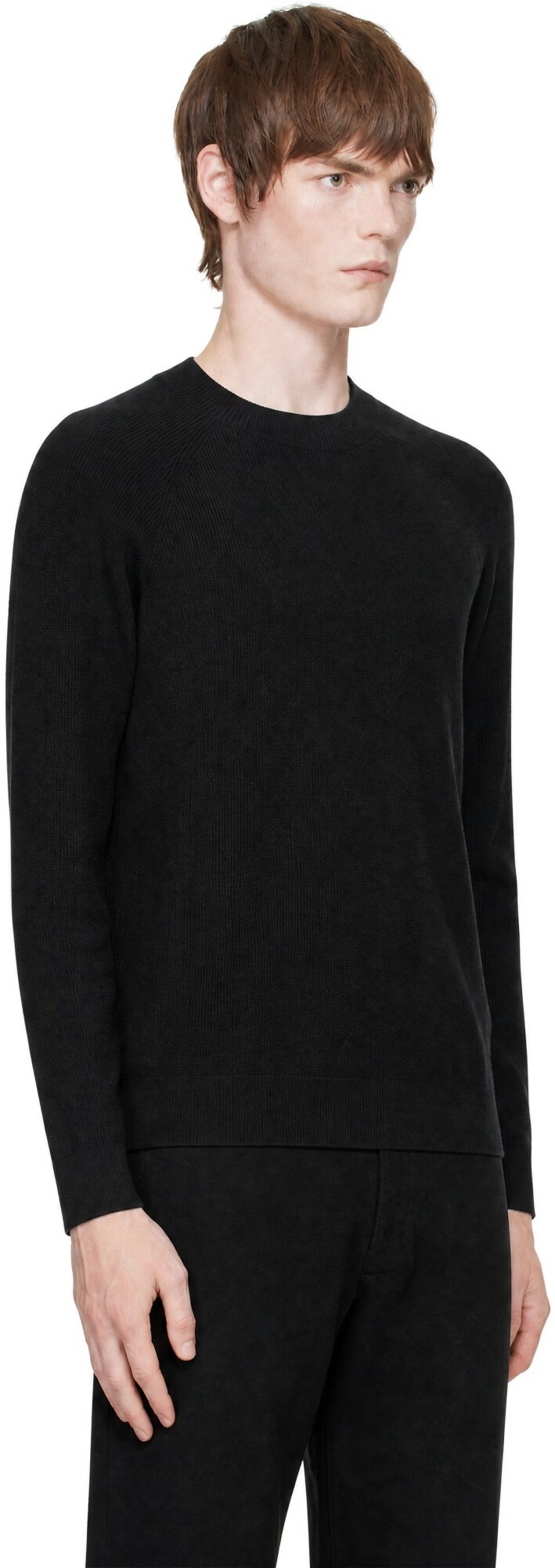 Veilance Black Conic Wool Midlayer Sweater