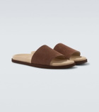 Brunello Cucinelli Suede slides