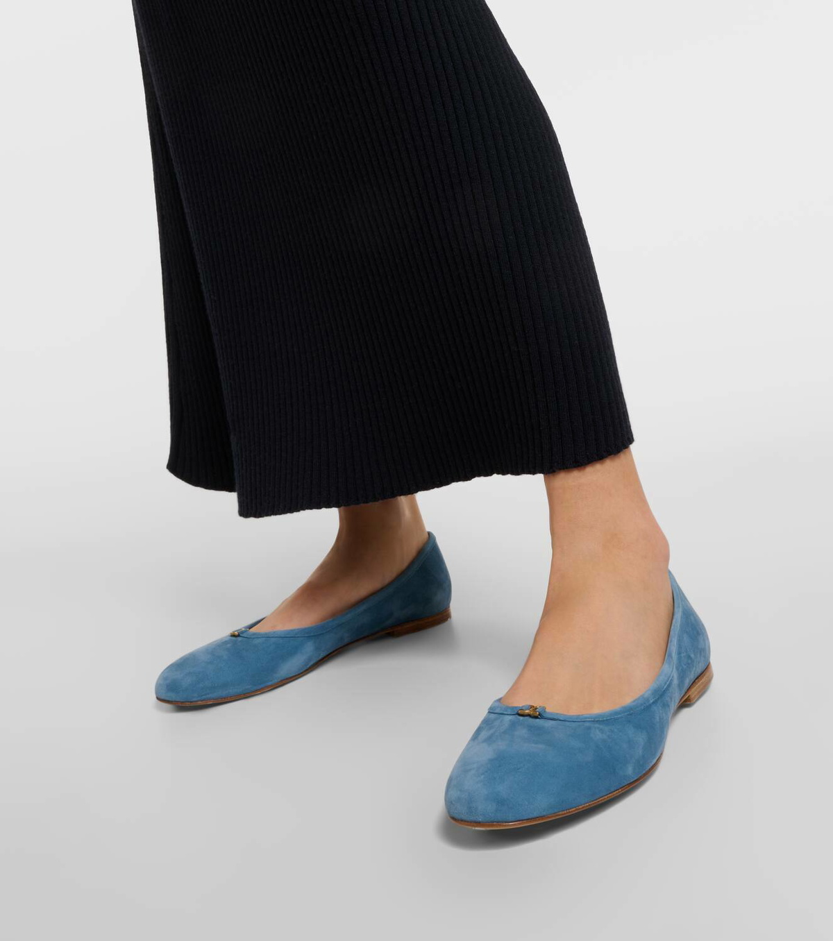 フラットシューズ CHLOE Woman Ballet flats Blue CHC25U02NRC 33B Chloé Marcie leather ballet flats Chloe