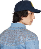 Stefan Cooke Navy Monogram Cap