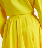 Givenchy Pleated cotton midi skirt