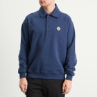 Casablanca Men's Navy Loopback Collar Sweatshirt in Dress Blue