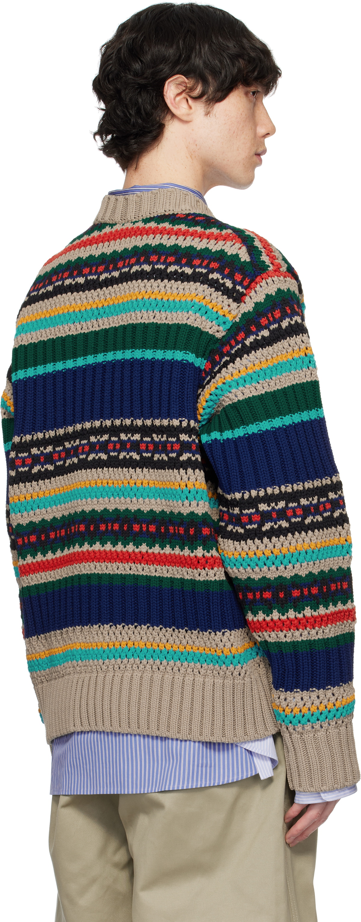 sacai Multicolor Mesh Knit Sweater Sacai