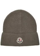 Moncler Logo-appliquéd Cotton Beanie - Grey - One Size
