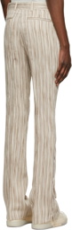 AMIRI Beige & Brown Viscose Trousers