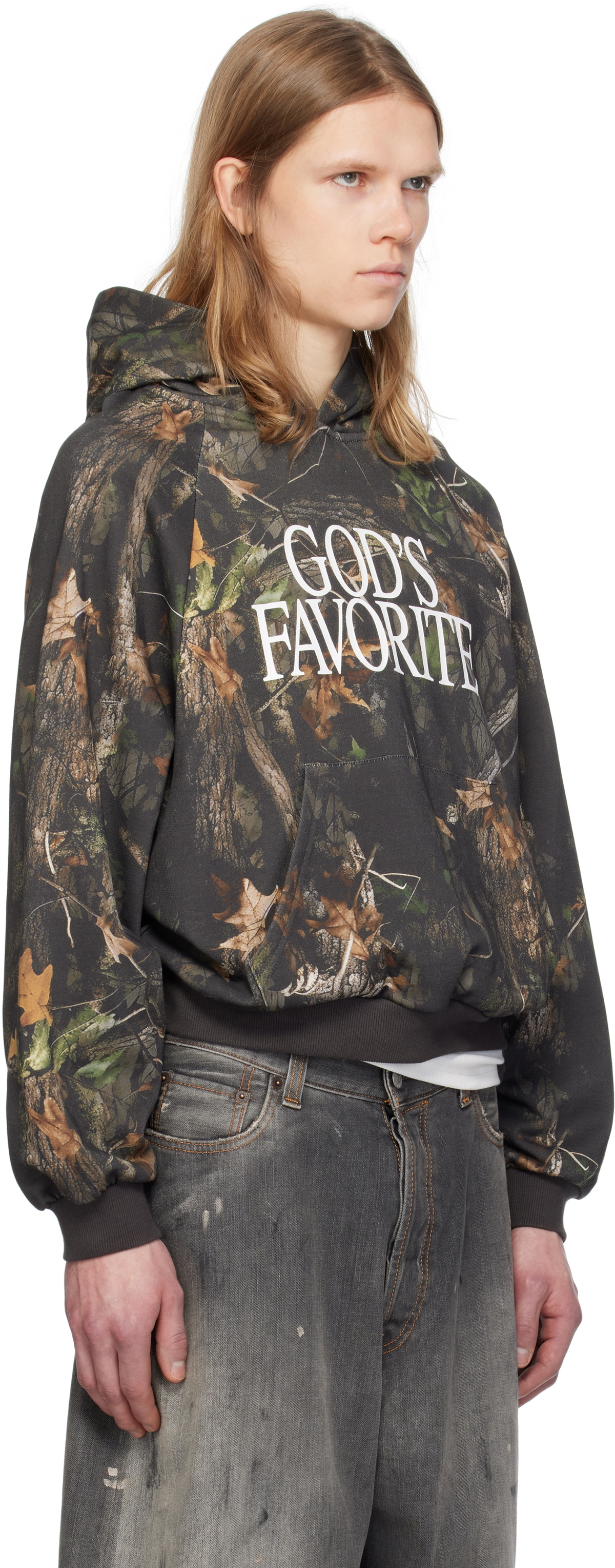 Praying Brown 'God's Favorite' Camo Hoodie