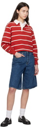SLVRLAKE Blue Baggy Grace Denim Shorts