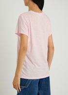 American Vintage Jacksonville Slubbed Cotton-blend T-shirt Light Pink