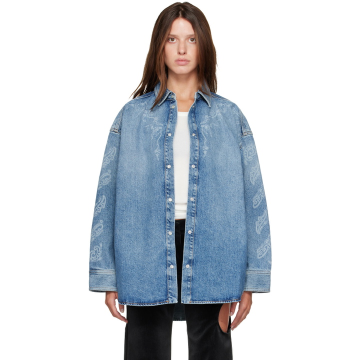 Photo: Off-White Blue Paisley Lover Denim Shirt
