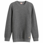 Armor-Lux Men's Waffle Knit Jumper in Misty Grey
