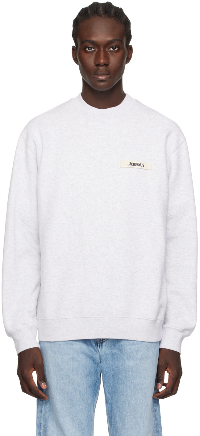 【送料&関税込】Jacquemus Gros Grain Cotton Sweatshirt JACQUEMUS: Green 'The Gros Grain' Sweatshirt | SSENSE