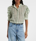 Frame Gillian checked silk blouse