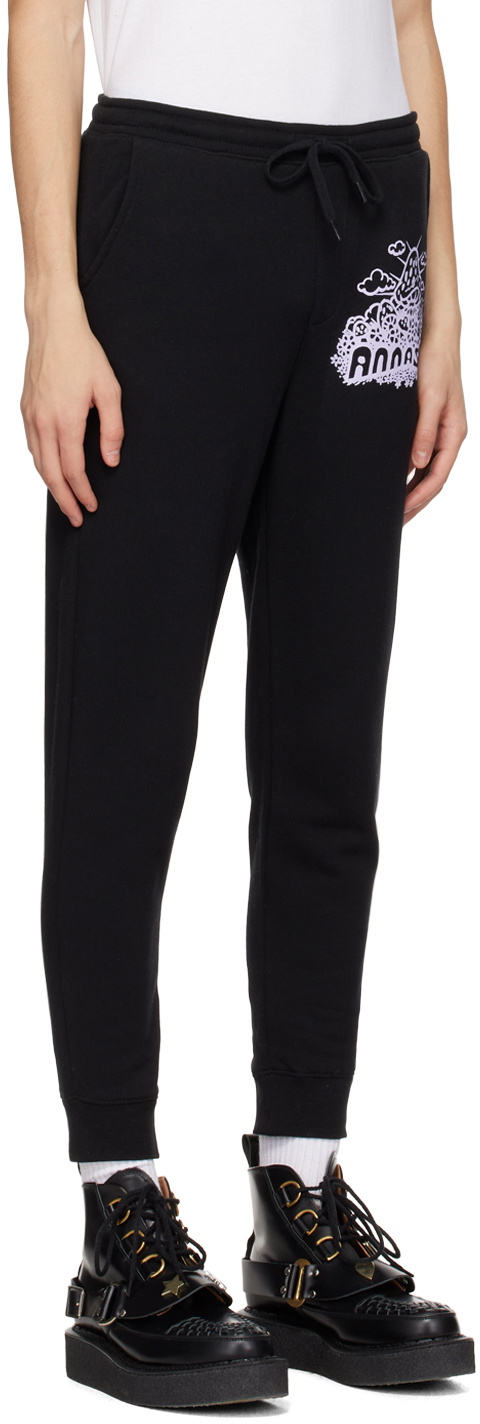 Anna Sui SSENSE Exclusive Black Mushroom Lounge Pants