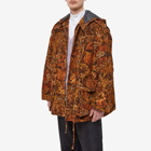 Acne Studios Men's Oster Flower Print Cord Jacket in Rust Red