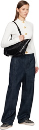 Balmain Black & Off-White Monogram Jacquard B-Court Sneakers