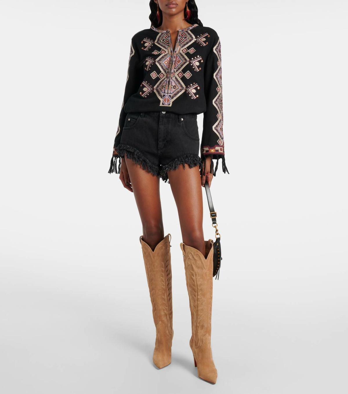 Christian Louboutin Santia Botta 85 suede knee-high boots