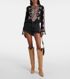 Christian Louboutin Santia Botta 85 suede knee-high boots