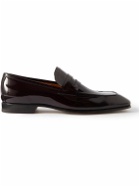 TOM FORD - Bailey Patent-Leather Penny Loafers - Brown