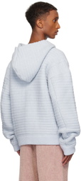 Isa Boulder SSENSE Exclusive Blue Michelin Stripe Hoodie