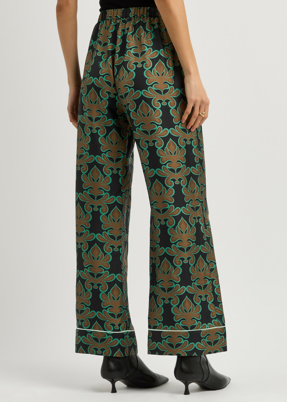 LA Double J Pajama Printed Silk-twill Trousers Multicoloured