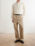 Officine Générale - Jordy Cotton-Twill Polo Shirt - Neutrals