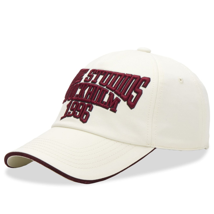 Photo: Acne Studios Women's Carla College Cap in White/Red 