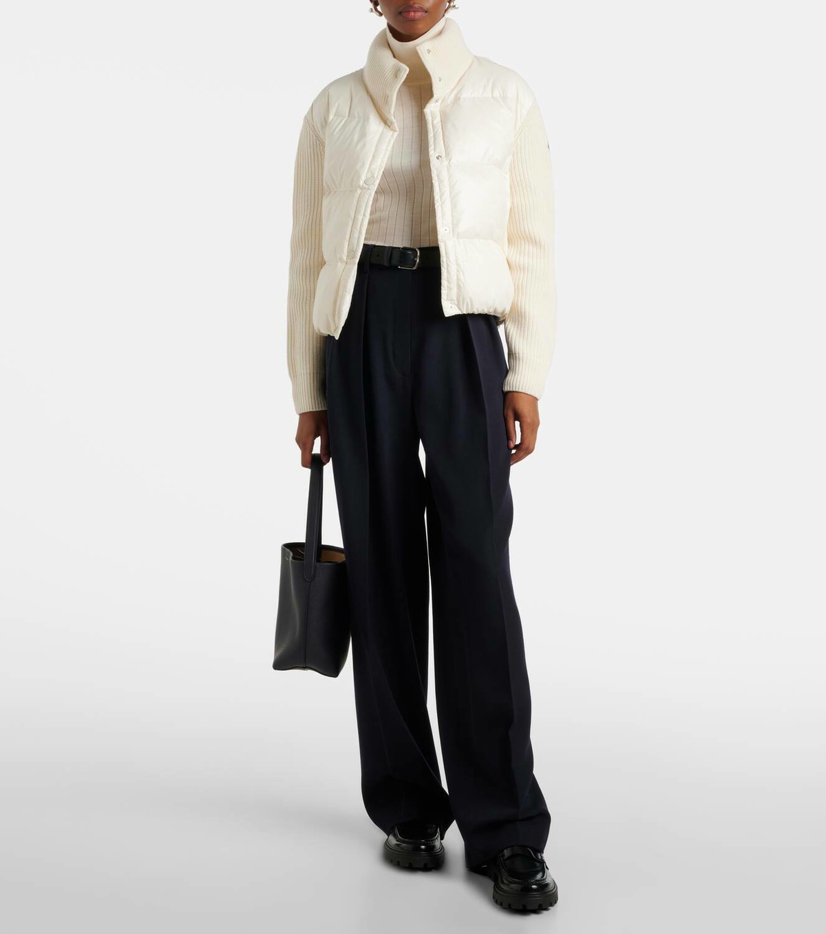 Moncler Down-paneled virgin wool cardigan Moncler