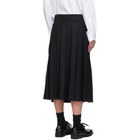 Simone Rocha Black Tailored Grommet Ring Clip Kilt Skirt