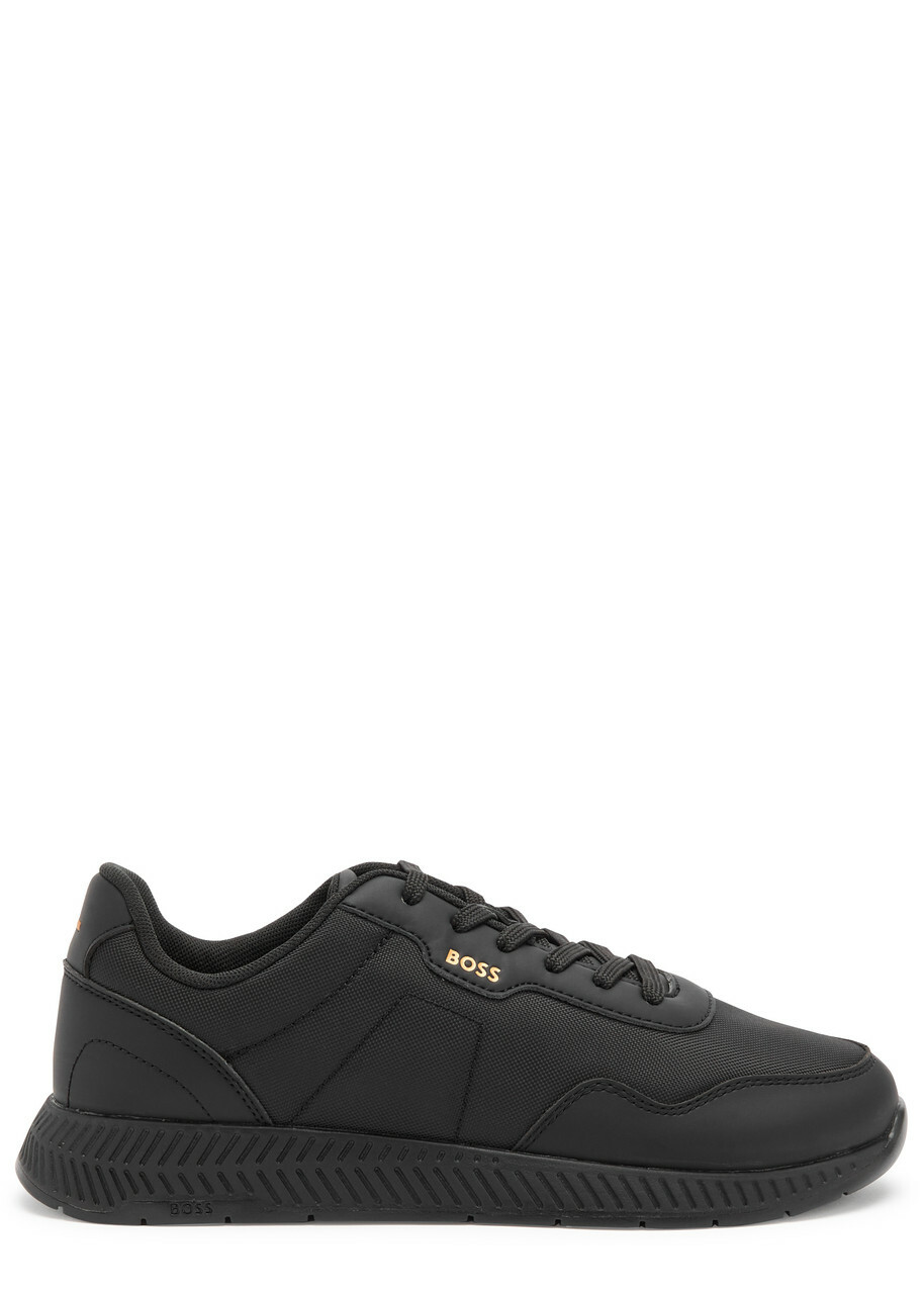 Boss Titanium Runner Panelled Nylon Sneakers Black BOSS
