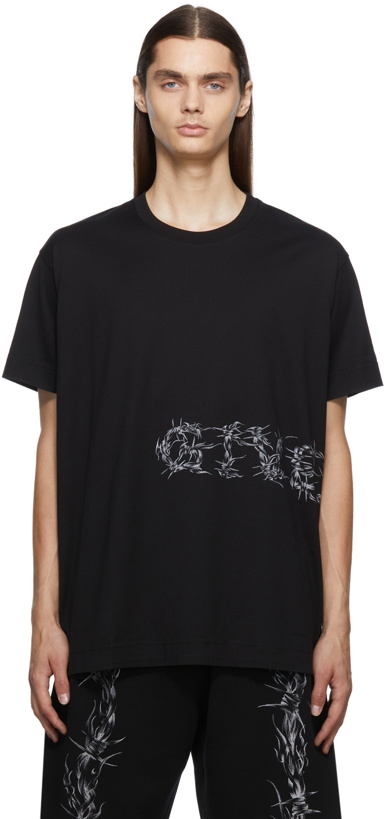 Photo: Givenchy Black Oversized Barbed Wire T-Shirt