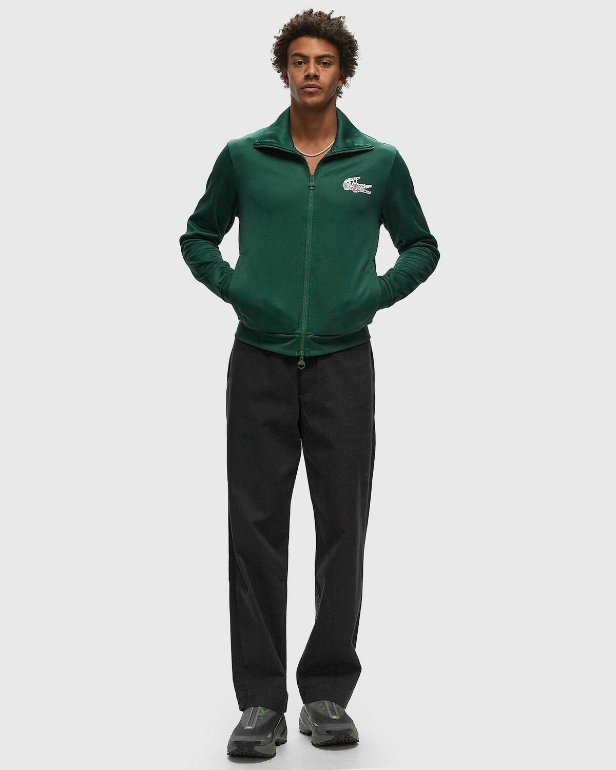 Lacoste X Clot Sweatshirt Green Track Jackets Lacoste
