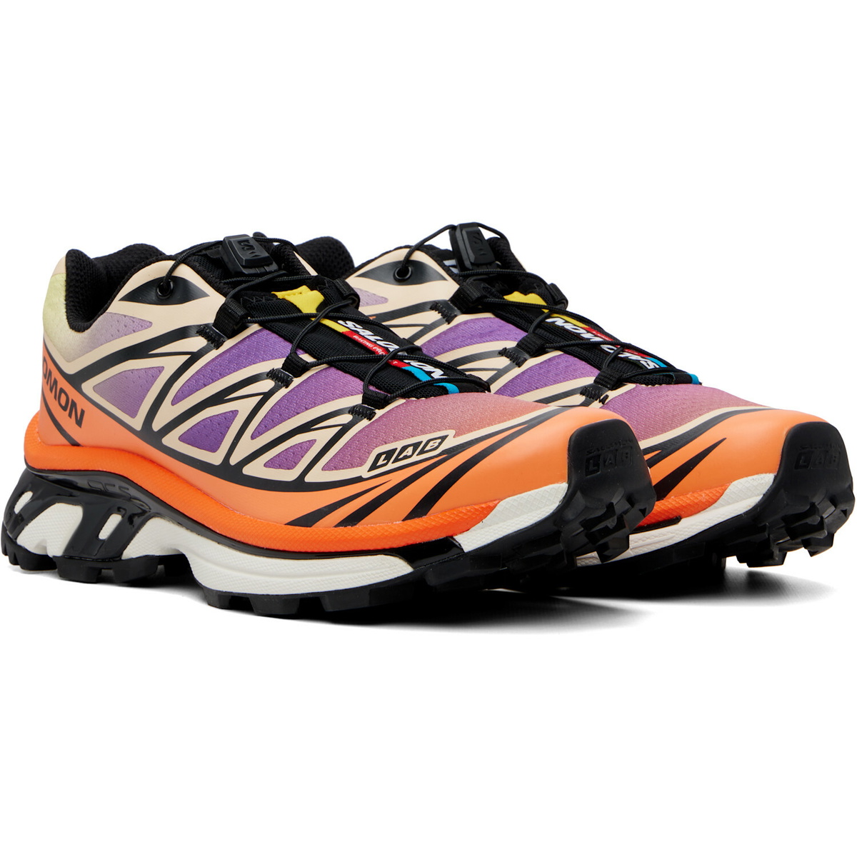 Salomon Orange & Purple XT-6 Sneakers