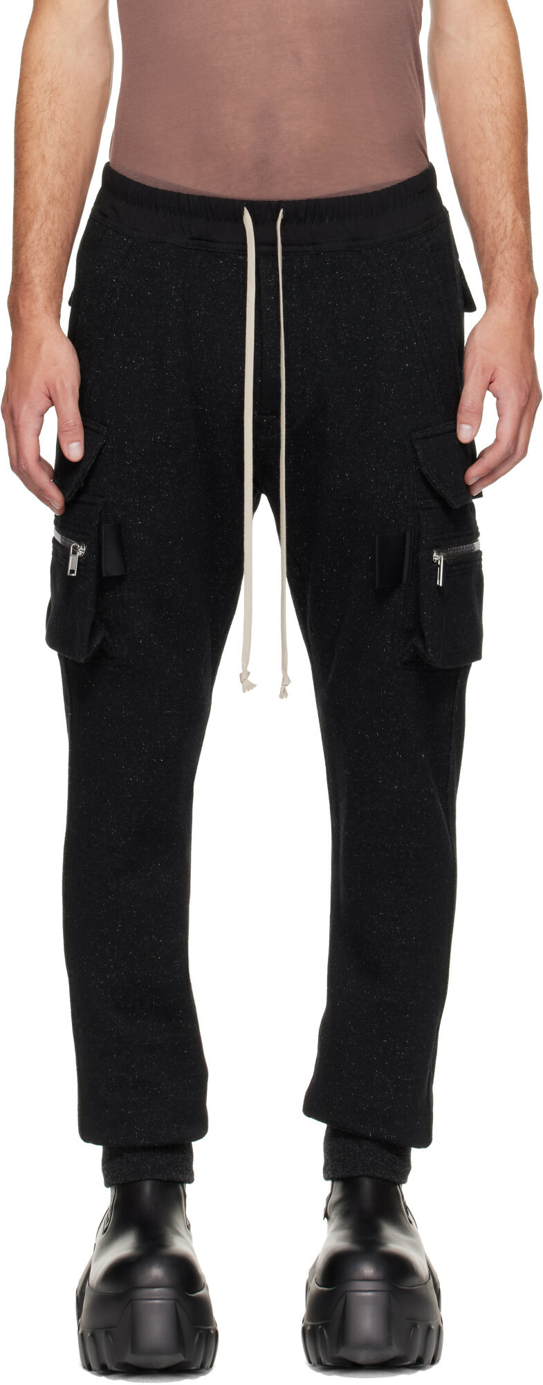 Rick Owens Black Tower Mastodon Cargo Pants