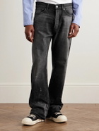 John Elliott - Wyatt Straight-Leg Distressed Paint-Splattered Jeans - Black