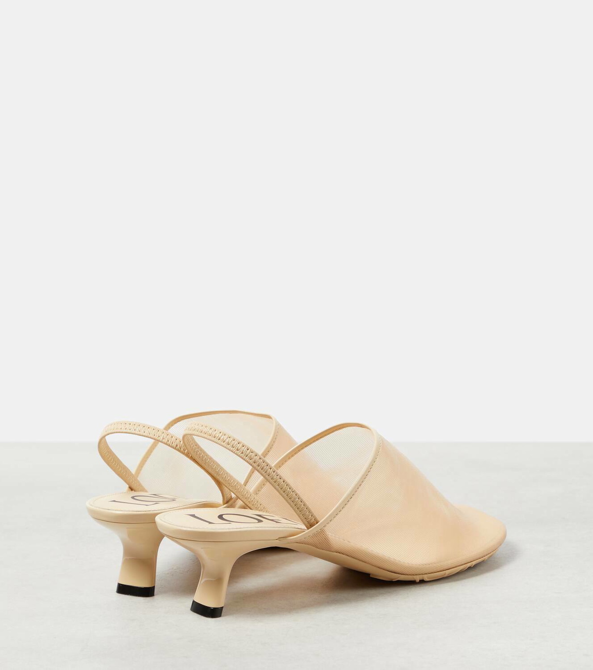 Loewe Petal 45 mesh slingback pumps Loewe