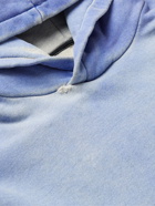 AMIRI - TGCW Embellished Distressed Supima Cotton-Jersey Hoodie - Blue