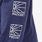 PACCBET Men's Long Sleeve Small Logo T-Shirt in Navy