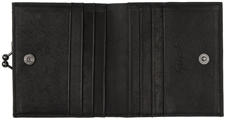 Yohji Yamamoto Black discord Clasp Wallet Yohji Yamamoto