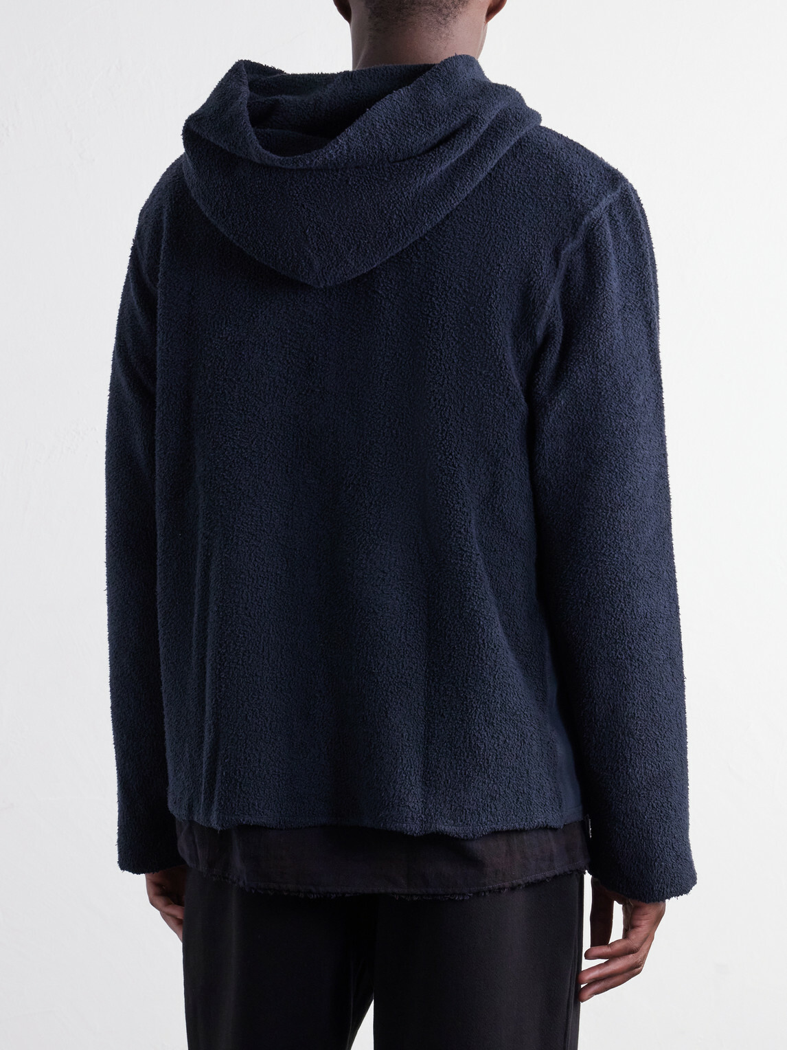 Les Tien - Cotton-Fleece Zip-Up Hoodie - Blue