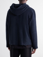Les Tien - Cotton-Fleece Zip-Up Hoodie - Blue