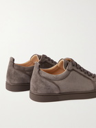 CHRISTIAN LOUBOUTIN - Louis Junior Spikes Cap-Toe Suede Sneakers - Gray