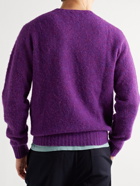 Drake's - Brushed-Wool Sweater - Purple