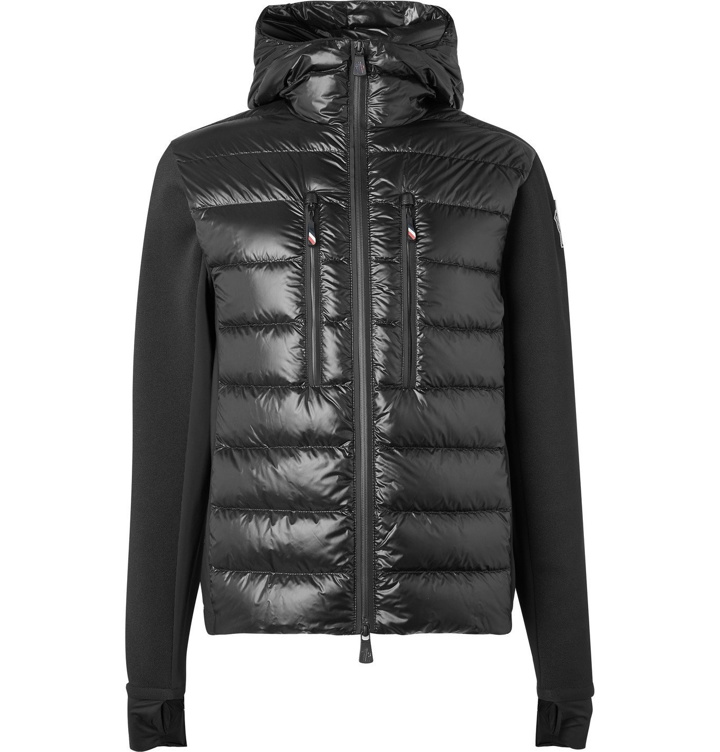 Photo: Moncler Grenoble - Panelled Neoprene, Stretch-Knit and Quilted Shell Down Jacket - Black
