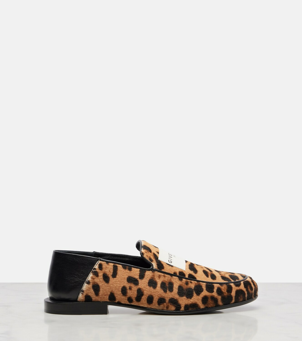 Givenchy Label leopard-print calf hair loafers