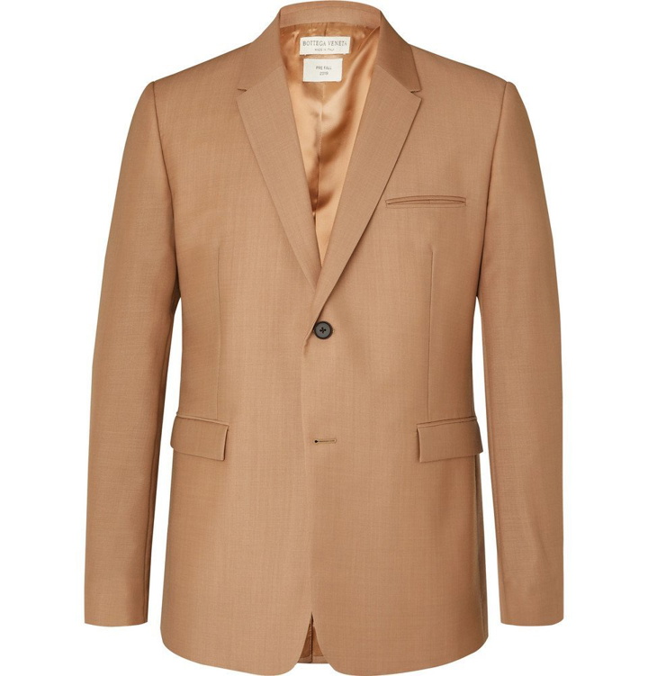 Photo: Bottega Veneta - Camel Worsted Mohair and Wool-Blend Blazer - Camel